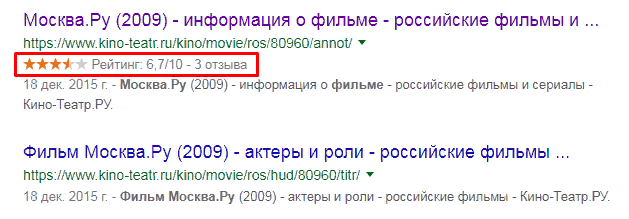 Примеры с применением разметки Schema.org и без нее